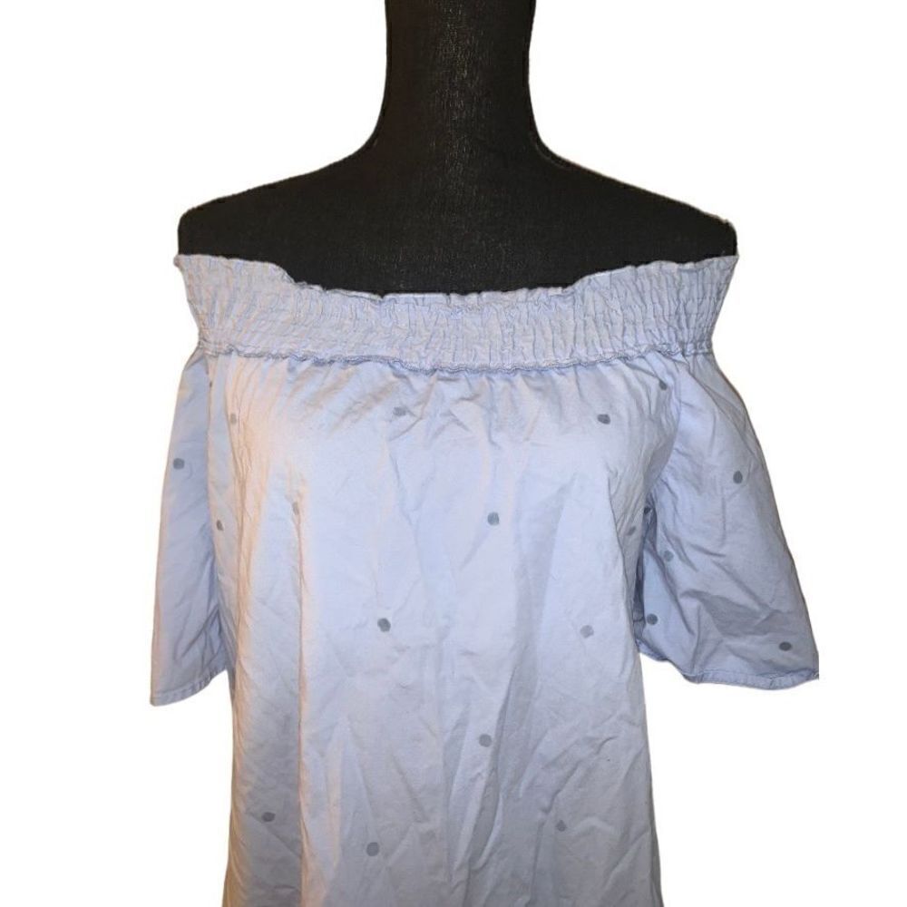 Spense Chambray Off The Shoulder Dress - Picture 2 of 6